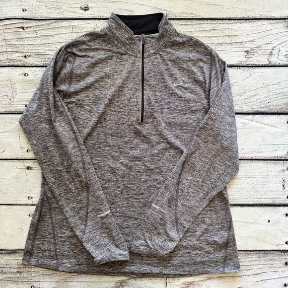 Nike Other - Nike Dri-FIT Running Element 1/2 Zip Pullover XXL‎ Gray Thumbhole Athletic Top